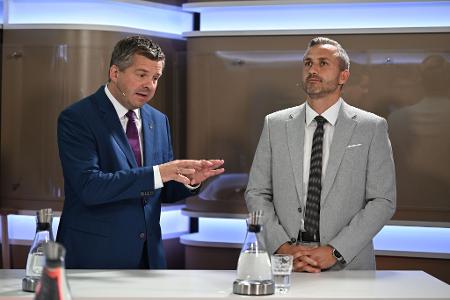 Der eine will Regierungschef bleiben, der andere will es werden: Sven Schulze und Ulrich Siegmund. (Archivbild)