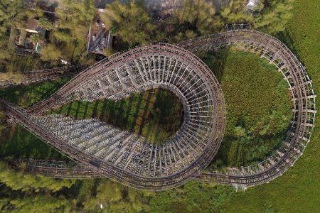 Achterbahn von oben