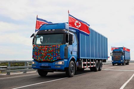 Die neue Straßenverbindung im Fernen Osten zwischen Nordkorea und Russland ist für den Güterverkehr zwischen den beiden Staaten wichtig.