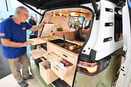 VW ID. Buzz, eVentje, Ventje, Campingbus, Heckküche, Heck, Küche