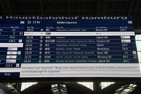 Eine Bombenentschärfung in Hamburg sorgt für Zugausfälle.