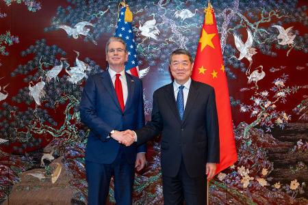 US-Finanzminister Bessent will am Wochenende Chinas Vizepremier He treffen. (Archivbild)