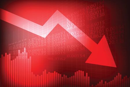 Statistikpfeil zeigt nach unten
