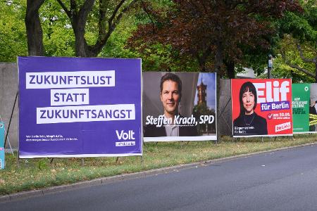Der Wahlkampf ist überall in Berlin präsent. (Archivbild) 