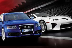 Audi RS6 Avant C6 Lexus LFA Aufmacherbild V10-Autos