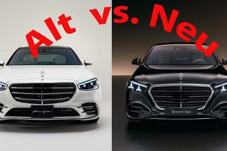 Mercedes S-Klasse W 223 alt vs. neu Generationenvergleich Vor-Mopf Nach-Mopf