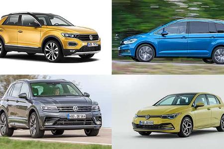 VW Tiguan T-Roc Golf Touran