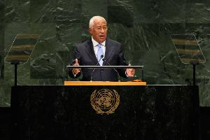 "Drohungen und Angriffe gegen den Internationalen Strafgerichtshof, seine Verantwortlichen und seine Beschäftigten sind inakzeptabel": EU-Ratspräsident António Costa fand in New York deutliche Worte.