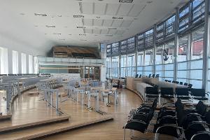 Der Plenarsaal im Magdeburger Landtag wird umgebaut.