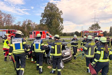 Alleinunfall auf der Lünener Straße.