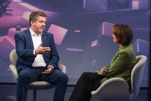 Sven Schulze und Sandra Maischberger