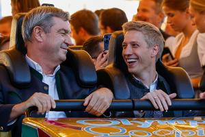 Erst Achterbahn, dann ein Tattoo? Söder schwärmt von Olympia