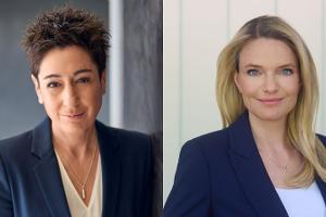 Dunja Hayali und Sarah Tacke