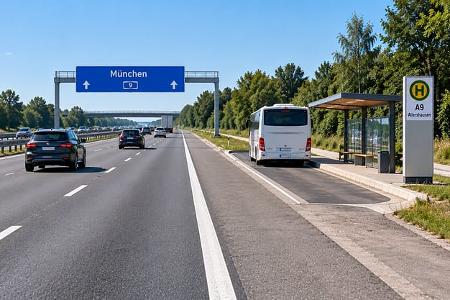 Bushaltestelle Autobahn