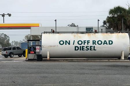 Tankstelle mit Offroad-Diesel
