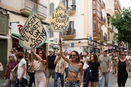 Auch auf Mallorca gibt es Demonstrationen gegen die Wohnungsnot.