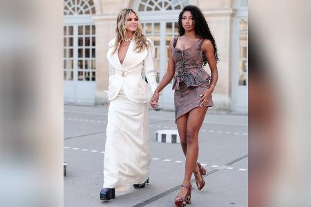 Heidi Klum mit Tochter Lou bei der Paris Fashion Week