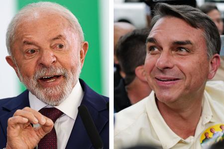 Lula tritt gegen Flávio Bolsonaro in einer Stichwahl Ende Oktober an.