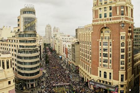 Zehntausende haben am Wochenende in Spanien wie hier in der Hauptstadt Madrid gegen die Wohnungsnot demonstriert. (Archivbild)