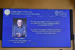 Der Nobelpreis für Physik geht in diesem Jahr an den belgisch-amerikanischen Teilchenforscher Francis Halzen.