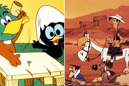 Collage aus Calimero und Lucky Luke