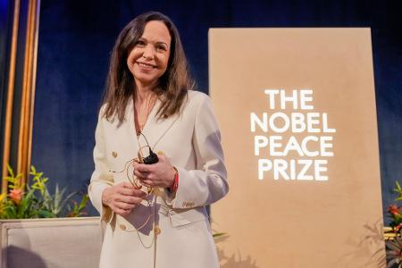 Bekam den Nobelpreis im vergangenen Jahr: die venezolanische Oppositionsführerin María Corina Machado. (Archivbild)