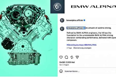 BMW Alpina V8 Teaser Zukunft