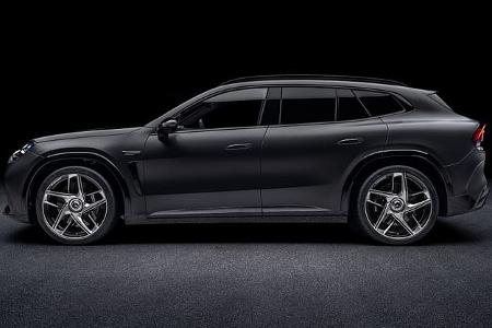 Der neue Mercedes-AMG GT SUV, Affalterbach, 2026. Mercedes-AMG GT 55 SUV Energieverbrauch kombiniert 23,8-21,2 kWh/100 km CO2 Emissionen kombiniert 0 g/km CO2-Klasse: A // The all-new Mercedes-AMG GT SUV, Affalterbach, 2026. Mercedes-AMG GT 55 S
