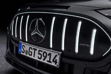 Der neue Mercedes-AMG GT SUV, Affalterbach, 2026. Mercedes-AMG GT 55 SUV Energieverbrauch kombiniert 23,8-21,2 kWh/100 km CO2 Emissionen kombiniert 0 g/km CO2-Klasse: A // The all-new Mercedes-AMG GT SUV, Affalterbach, 2026. Mercedes-AMG GT 55 S