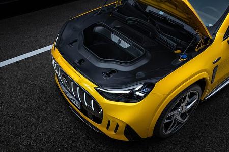 Der neue Mercedes-AMG GT SUV, Affalterbach, 2026. Mercedes-AMG GT 55 SUV Energieverbrauch kombiniert 23,8-21,2 kWh/100 km CO2 Emissionen kombiniert 0 g/km CO2-Klasse: A // The all-new Mercedes-AMG GT SUV, Affalterbach, 2026. Mercedes-AMG GT 55 S