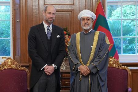 Staatsbesuch aus Oman: So empfängt die Königsfamilie Sultan Haitham