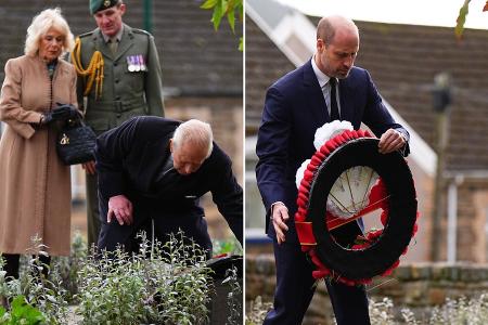 Charles, Camilla und William gedenken Aberfan-Opfern nach 60 Jahren