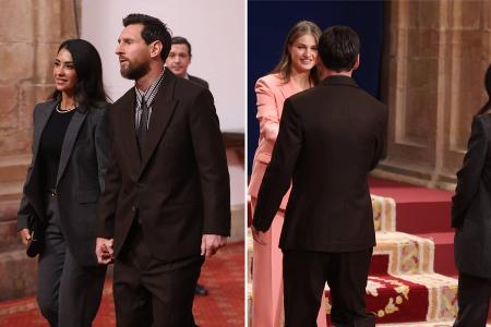 Historische Premiere: Prinzessin Leonor trifft Lionel Messi