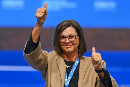 Aigner ließ sich auf dem Parteitag feiern.