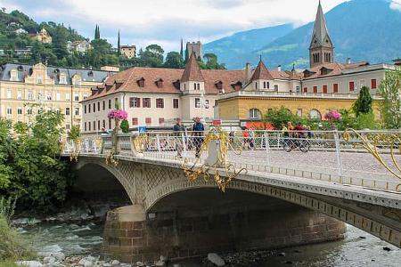 Brücke, Südtirol, Italien, Camping Passeier, Alpen