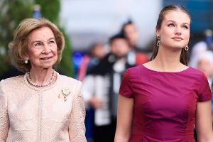 Prinzessin Leonor trägt erstmals Rubin-Ohrringe von Königin Sofía