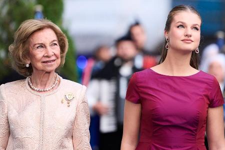 Prinzessin Leonor trägt erstmals Rubin-Ohrringe von Königin Sofía