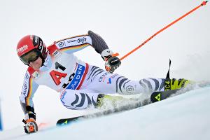 Riesenslalom in Sölden: Braathen führt, Gratz in Lauerstellung